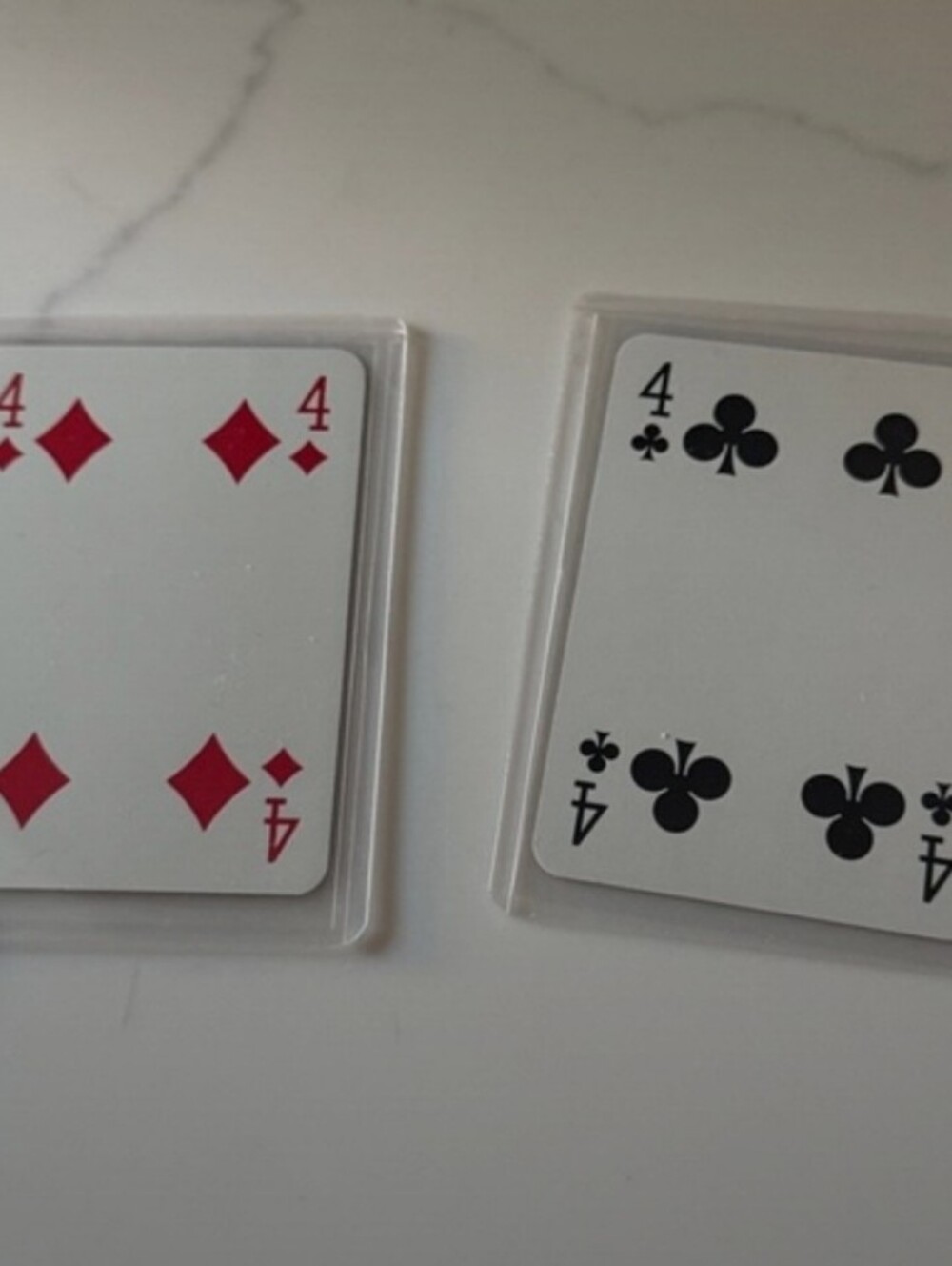 Vintage 70's Gucci Playing Cards in Red and Black. 4's Only